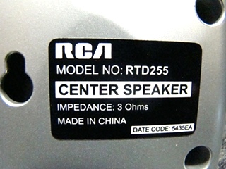 USED RV/MOTORHOME RCA 5 PC SPEAKER SET W/SUB (SILVER)