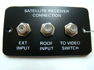 USED RV/MOTORHOME SATELLITE RECEIVER CONNECTORS PANEL FOR SALE