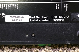 USED MOTORHOME MOTOSAT NOMAD SD2 ANTENNA CONTROLLER 301-SD2-A RV PARTS FOR SALE