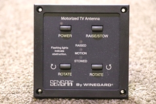 USED MOTORHOME MOTORIZED TV ANTENNA SENSAR BY WINEGARD SWITCH PANEL FOR SALE