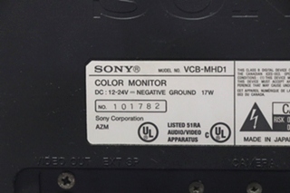 USED SONY VCB-MHD1 COLOR MONITOR MOTORHOME PARTS FOR SALE