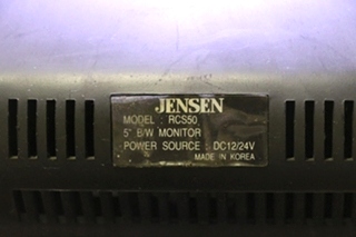 USED JENSON 5 INCH B/W MONITOR RCS50 RV/MOTORHOME PARTS FOR SALE