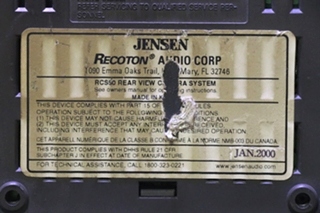 USED JENSON 5 INCH B/W MONITOR RCS50 RV/MOTORHOME PARTS FOR SALE
