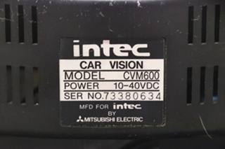 USED CVM600 INTEC CAR VISION MONITOR RV PARTS FOR SALE