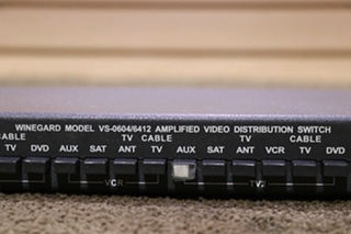USED WINEGARD AMPLIFIED VIDEO DISTRIBUTION SWITCH VS-0604/6412 RV/MOTORHOME PARTS FOR SALE