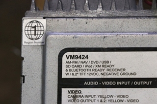 USED RV/MOTORHOME JENSEN NAVIGATION MULTIMEDIA RECEIVER VM9424 FOR SALE