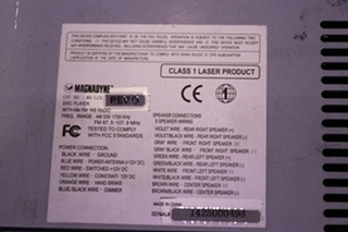 USED M4-LCD MAGNADYNE DISC PLAYER AM/FM/WB RADIO RV PARTS FOR SALE
