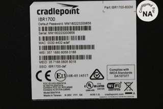USED CRADLEPOINT IBR1700-600M MOBILE WIRELESS ROUTER MOTORHOME PARTS FOR SALE