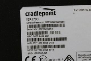 USED CRADLEPOINT IBR1700-600M MOBILE WIRELESS ROUTER MOTORHOME PARTS FOR SALE